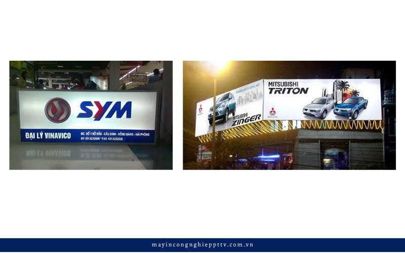 Mẫu hộp đèn bạt hiflex nền trắng